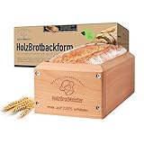 Wave Brands I Brotbackform aus Holz | Original HOLZBROTMEISTER | Brotbackform für bis zu 1kg selbst gebackenes, natürliches Brot