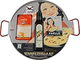 El Avion Paella-Kit mit Paella-Pfanne, Reis, Extra Nativen Olivenöl & Safran-Gewürz – Original aus Valencia