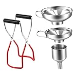 VALICLUD Teiliges Trichter mit Rutschfestem Einmachtrichter und Praktischem Glasheber Langlebig und Vielseitig für Flaschen Gläser und Einmachgläser Geeignet zum Abfüllen von Öl und Wein