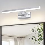 Laittiin LED Spiegelleuchte Bad Spiegellampe 30CM - Badlampe Wand IP44 Wasserdicht Wandleuchte 6W Spiegelschrank Beleuchtung 4000K Neutralweiß Wandlampe über Spiegel für Keller Küche Badschrank