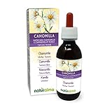 Echte Kamille und Römische Kamille (Matricaria chamomilla und Chamaemelum nobile) Blüten Alkoholfreier Urtinktur Naturalma - Flüssig-Extrakt Tropfen 120 ml - Nahrungsergänzungsmittel - Veganer