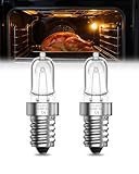 Lamptobe Backofenlampe E14 42W - 500 Grad Hitzebeständig SES E14 Backofen Glühbirne Warmweiß 2700K AC 220-240V Dimmbar für Himalaya Salzlampe, Mikrowelle, Backofen, Kühlschrank, Wachswärmer (2er-Pack)