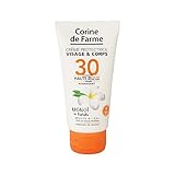 Corine de Farme - Schutzcreme SPF30 Hoher Schutz UVA-UVB – Sonnencreme für Gesicht und Körper, ohne Parabene, wasserfest – Monoï de Tahiti – 50 ml