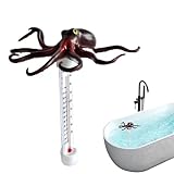 Temperaturleser – Cartoon Tier schwimmendes Wasser | Großer Temperaturmesser für Pool, Spa, heiße Quelle, Dusche, Verwendung im Innen- und Außenbereich, Familienpools, Seen, Sommer