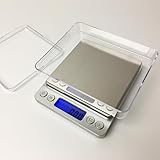 MUXIJIA Digitale Küchenwaagen Digitalwaage 0,1g/3000g. Zähl-Tara, 6 Einheiten, LCD, Auto-Off. für Lebensmittel/Kräuter/Edelsteine. Taschenwaage, Briefwaage, Grammwaage, Digital Feinwaage.