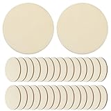 Gadpiparty 50 Runde Holzscheiben (6 Cm Durchmesser) zum Selbermachen – Naturbeige Holzscheiben für Bastelarbeiten Und Wohndekoration