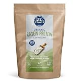 Ekopura Organic Casein Protein Pulver - 500g | 78% Protein | Hormonfrei, GMO-frei, Soja-frei, Zusatzstoff-frei, Zucker-frei | Förderung des Muskelwachstum, Erholung und Erhalt | Zertifiziert Bio