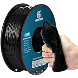 GEEETECH TPU Filament 1,75 mm +/- 0,02 mm für 3D Drucker, 1KG 1 Spool Schwarz