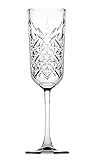 Pasabahce 4er Pack Champagner- und Sektgläser 175 ml Prosecco-Gläser Champagner Kelche Schaumweingläser in Kristall Design 4 Stück (1er Pack)