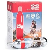 KONG MING CAR CO2 Kartuschen mit Gewinde, 16 g/25 g CO2 Kartuschen mit Gewindeanschluss für alle CO2 Fahrradreifenfüller, CO2 Pumpe für Rennräder und Mountainbikes (25g x 6 Pack)