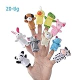 DealKits Fingerpuppen [20-TLG] Baby Mitgebsel Kindergeburtstag Finger Plüschtier Set Jungen und Mädchen Geschenke für Weihnachten Oster und Kinderparty