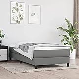 BaraSh Taschenfederkernmatratze Federkernmatratze Bett Matratze Dunkelgrau 100x200x20 cm Stoff