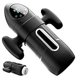 Elektrischer Masturbator Masturbieren für Männer, 10 Teleskopfunktion & Saugen, 9 Vibration, Masturbator Sex Spielzeug für die Männer Solo Taschenmuschi Penis