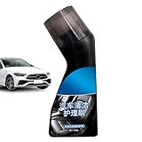 Politur Reiniger Auto Innenraum, 100ml Automatik-Schwarzfolien-Restaurator, Langanhaltende Politur Gegen Ausbleichen Für Stoßstangen & Scheinwerfer Bei Verhärtung Und Farbverlust