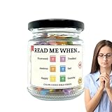 Fulenyi Glas mit Bibelverse für Emotionen, Glas mit inspirierenden Bibelversen, Dankbarkeitsglas aus Glas, heilige Karten, Einmachglas für die Heilige Schrift, Glas