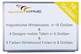 Dynamic-Wave, Whiteboard, 60 x 45 cm, Magnettafel, in 16 Größen, magnetisch, White Board, magnetisches Whiteboard, Pinnwand, Tafel für Küche