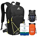 ONETOALL Diebstahlsicherer Fahrradrucksack Herren Wasserdicht, Wanderrucksack Damen Klein 12L, MTB Rucksack mit Abnehmbarem Bauchgürtel für Radsport Wandern Tagestour Reisen Pendeln