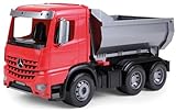 Lena 04610 - Worxx Muldenkipper Mercedes Benz Arocs, ca. 45 cm, Baustellen Spielfahrzeug für Kinder ab 3 Jahre, robuster Kipper LKW mit verriegelbarer Kippmulde und beweglicher Heckklappe