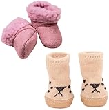 Götz 3403590 Schuh-Set Warme Füße für Puppen - Puppenkleidung für Babypuppen Gr. S von 30 - 33 cm - 4-teiliges Set