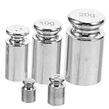 Alipis 5Er Set Gewichte Waage digitales Gewicht Gramm geeichte Waage Gewichtsskala analog Tasche Waage hängende Waage Münzwaage Hängewaage digitales Gewicht Kalibriergewicht Stahl Silber