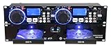 Pronomic CDJ-230 Doppel DJ CD Player mit USB & SD (2-Kanal DJ Desk mit separatem Controller, Pitch Bender und DSP-Effekte, Seamless Loop, 19'-Format)