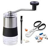 ROLMZJX Tablettenmörser und Tablettenteiler Schere, Pillen Grinder mit Depotfach, ideal für Ernährungssonden, Haustiere oder um Kindern die Einnahme von Medikamenten zu erleichtern