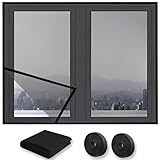 110x150cm Fliegengitter Fenster, DIY Fenster Insektenschutz Fliegennetz Insektenschutz Pollenschutz Mückenfenster