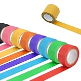 9 Rollen Masking Painters Tape Tape Set, Beschreibbare Abdeckband Buntes, Regenbogen Farbig Masking Tape, Kreppband Bunt 15mmx13m, DIY Handwerk Papier Dekrativer Klebeband Bastelband für Kinder