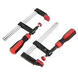 2pcs Schraubzwinge Set, F Klemmzwinge Temperguss Spannweite Holzbearbeitung F Clamps Bar Clamp Stahlmaterial DIY Handwerkzeug Kit (50x150mm)