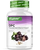 OPC Traubenkernextrakt - 300 Kapseln - 1000mg Extrakt mit 700mg OPC - Höchster OPC Gehalt nach HPLC - Laborgeprüftes OPC aus europäischen Weintrauben - Vegan - Hochdosiert
