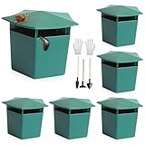 mizikuu 6 Stück Schneckenschutz, Ohne Chemie Schneckenfallen Bio Schnecken-Falle Bier mit Grabwerkzeug und Handschuhen Umweltfreundliche Schneckenbekämpfung Schneckenabwehr für Pflanzenschutz