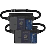CNMTCCO wasserdichte Tasche, wasserdichter Beutel mit verstellbarem Hüftgurt, wasserfeste Bauchtasche schützen wichtige Gegenstände Handy, Geeignet für Wassersport Strand Schwimmen Boot Fahr- 2 Stück