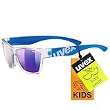 uvex sportstyle 508 - Sportbrille für Kinder - 100% UVA-, B, C Schutz - inkl. Kopfband - clear blue/blue - one size