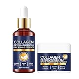 Hautstraffungscreme – Anti-Aging, beruhigendes Retinol-Serumm, straffende Creme | Kollagen-Feuchtigkeitscreme und Serumm zur Wiederherstellung der Hautweichheit, Feuchtigkeit, Morgen- und Abendroutine