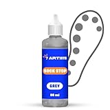 7 Artists Sock Stop Textilfarbe Grau 80 ml – Flüssiger Sockenstopper für Stoppersocken, Anti Rutsch Socken, Grip Socks Pilates | Antirutsch Kleber für Socken, Teppichfarbe