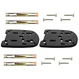 Abaodam 2 Sätze Motorrad Heckträger Halter mit Druckleiste und Schraubzubehör rutschfeste Montageplatte für Verschiedene Topcases Stabile Befestigung Passend für Viele Modelle