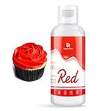 Lebensmittelfarbe Gel Rot - 4.5oz Konzentrierte Gel Lebensmittel Farben für Kuchen Dekoration, Backen, Kekse, Macaron - Zuckerfrei Food Coloring für Getränken, Tortendeko, DIY Slime, Osterei