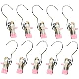 Parliky 10St Hakenclip hat Clip handschuh Clip handschuhclip platzsparende kleiderhaken kleiderregal Hanger Hosenbügel Haken zum Aufhängen von Socken Sockenhaken Sockenklammern Eisen Black