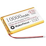 Seamuing 1 Stück 3,7V 10000mAh LiPo Akku 1S 1C Lithium-Polymer Wiederaufladbarkeit Batterie mit Schutzplatine, Isolierband und PH2.0 Stecker für Raspberry Pi UPS Platine und andere