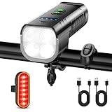 LED Fahrradlichter Set, Superhelle Fahrradlichter Vorne und Rückseite
