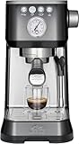 Solis Barista Perfetta Plus V2 Espressomaschine, Halbautomatische Kaffeemaschine mit Milchschäumer, Programmierbare Kaffeemaschine mit abnehmbaren Wassertank, Heißwasser- und Dampffunktion, Schwarz