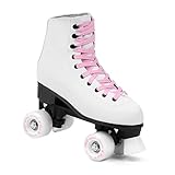 SMJ sport Damen Klassische Retro Rollschuhe | ABEC7 Kugellager | Mint Rosa Mädchen Classic Roller Skates Inliner Inlineskates | Gr. 35, 36, 37, 38, 39, 40, 41