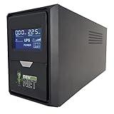 new net ® Ups/Stromstabilisator/unterbrechungsfreie Stromversorgung für Konsole Computer Gaming PS5 PS4 Xbox Switch Shuko Steckdose 3 Ausgänge mit Display [ 700 W - 1200 VA ]