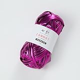 Namzi 1 Rolle Tape-Garn, Kunstvlies, für Handstricken, Häkeltaschen, Körbe und handgewebtes Aufbewahrungszubehör, 100 g, Violett