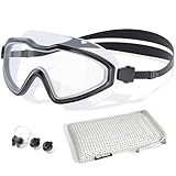 COOLOO Schwimmbrille, Weitblick Erwachsene Schwimmbrille ohne Leckage, Anti-Beschlag & Anti-UV Modische Schwimmbrille Herren Damen Jugend