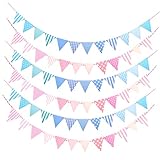 Healifty 6 Stück Wimpelkette mit Triangel Flaggen Banner für Geburtstagsfeiern Hochzeiten und Babypartys Wiederverwendbare Hängende Dekoration