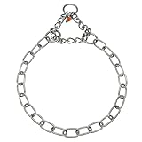 Sprenger Hundehalskette mit Durchzugskette 3mm I Edelstahl rostfreie Hundehalsband für kurz- und langhaar Hunderassen bis 55 kg, Silber (55 cm)