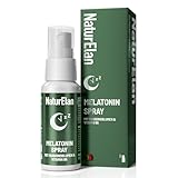 Melatonin Einschlafspray Hochdosiert - 0,5 mg Melatonin pro Tagesdosis, Melatonin Night Sleep Spray mit Passionsblume Extrakt und Vitamin B6, Beerengeschmack, Vegan & Zuckerfrei