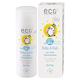 Eco Cosmetics Baby & Kids Sonnencreme LSF 50+ Neutral - 50 ml, Zertifizierte Naturkosmetik, Rezeptur ohne Mikroplastik, Für Gesicht und Körper