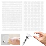 194 Stück Schraubenabdeckung Selbstklebend Weiß, Ø12mm, Ø21mm Selbstklebende Schrauben Abdeckkappen wasserdichte Schraubenloch Aufkleber für Wandschränke Schreibtische Schrauben Möbel Reparaturen